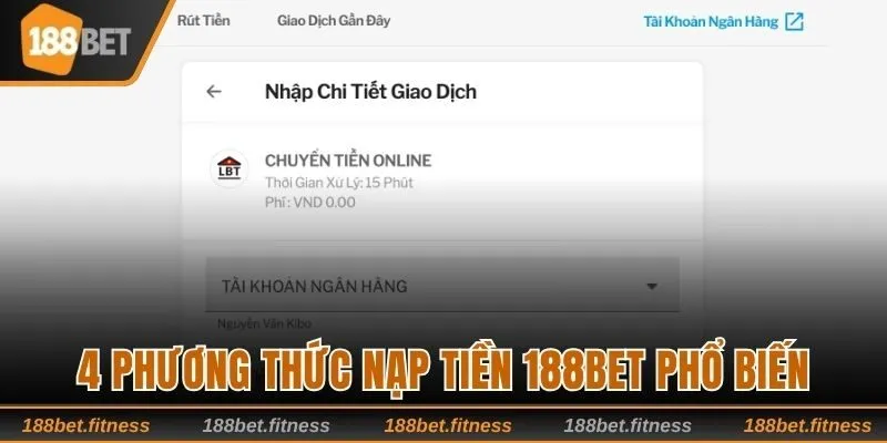 được nhiều người chơi lựa chọn. Cách giao dịch này sử dụng tài khoản ngân hàng để thực hiện 4 bước cụ thể như sau: