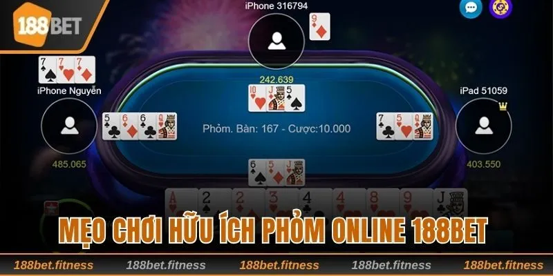 Chinh phục thành công Phỏm online 188bet với những mẹo chơi hữu ích.