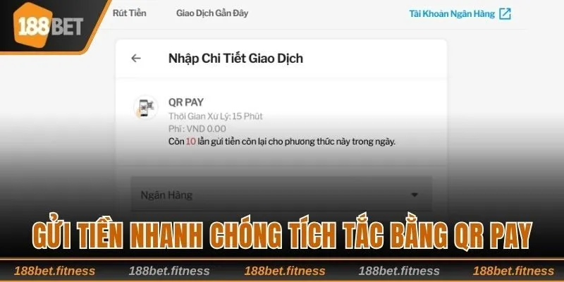 Bước 1: Tại giao diện nạp tiền, hãy chọn “QR Pay” để chuyển đến cửa sổ tạo lệnh giao dịch.