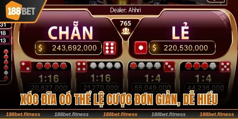 Xóc Đĩa có thể lệ cược đơn giản, dễ hiểu